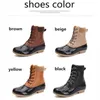 Sts Women 's Boots Lady Duck Boot 방수 지퍼 고무 솔 여성 장화 레이스 발목 신발 모피 겨울 여성 신발 1