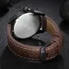 Sport hommes montre à Quartz NAVIFORCE étanche hommes montres haut en cuir véritable Auto Date Designer marque montre-bracelet montre de luxe