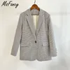 MSfancy terno terno mulheres moda vintage blazer saia conjunto mujer primavera casual cauda femme mini 2 peça 220302