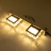 2 Światła Nowoczesna Wodoodporna lampa ścienna z efektem lustra led łazienka Nordic Art Decor oświetlenie G5 vanity Crystal Kinkiet lampa kryształowa