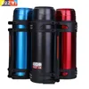 2000 ml Rvs Travel Thermos Fles Grote Capaciteit Draagbare Outdoor Water Koffie Kolf Warmte Behoud Drinkbeker LJ201218
