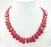 Collier de corail naturel véritable et exquis, bijoux de banquet pour dames, 18quot12819792