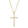 18k Gold Cross Necklace Fashion Diamond Pendant Chains Women Mens smycken Will and Sandy Gift