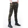 Moda camo casual militar militar calças fina camuflagem homens slim mola verão combate tático exército skinny lápis calha 201118