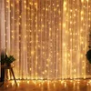 LED Icicle String Christmas Fairy Curtain Light Garland Festival Wedding Party Capodanno Home Luci decorative per interni 201203