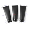 100ml Matte Black Squeeze Bottle 100g Empty Cosmetic Container Body Lotion Cream Packaging Frosted Plastic Tube Free Shippingfree shipping i