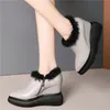 2020 Tênis Sapatos Mulheres Genuíno Plataforma de Couro Cunhas Alto Salto Festa Bombas Femininas Moda Sneakers Treinadores Punk Sapatos Casuais1