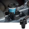 カーカップホルダーエキスパンダーアダプター2インチデュアルカップドリンクボトルストレージクレードル車両調整可能なベース