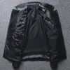 Tcyeek 100% Echt Schaffell Mantel Männer Herbst Winter Kleidung 2020 Streetwear Echte Kuh Leder Jacke Fit Moto Biker Mäntel LJ201029