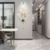 サイレントの高級壁掛け時計鉄のメカニズムリビングルームアートシンプルな人格の壁掛け時計デジタルレリーギオParede家の装飾ZP50BG H1230