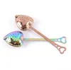 Stainless Strainer Heart Shaped Tea Infusers Teas Tools Teas Filter Reusable Mesh Ball Spoon Steeper Handle Shower Spoons FY5185 sxjun6