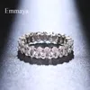 Anéis de cluster Emmaya Chegada Luz Luxo Branco Cor Anel Forma Oval para Feminino Elegante Jewlery Moda Declaração em Casamento Part325c