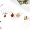 Natale 11 stili gioielli per bambini Happy Christmas Deer Tree Snowflake Ring regolabile Jewelry Ring regalo