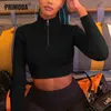 Knit Neon Orange Turtleneck Streetwear Crop Top Women Sexy Club Tops Long Sleeve Female Lime Short TShirts Fashion PR325M 220307