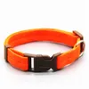 Pet Dog Collar Classic Solid Basic Polyester Nylon Dogs Collars with Quick Snap Buckle, Optional pull rope