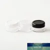 6G x 50 pcs vazio redondo recipiente de amostras transparentes, mini frascos plásticos frascos com caixa de embalagem de cosméticos