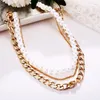 2020 Vintage Layered Ketten Halsketten Für Frauen Gold Farbe Legierung Link Ketten Acryl Perle Halsketten Mode Schmuck Großhandel