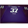 3740 # 37 Rodney Harrison Ocidental Illinois Roxo Colégio Jersey Tamanho S-4XL ou Personalizado Qualquer nome ou Number Jersey