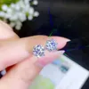 Boeycjr 925 Silver 0 5 F Color Moissanite VVS Fine Jewelry Diamond Stud arring مع شهادة وطنية للمرأة هدية LJ201013213P