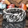 26mm 31mm stark silverfärg Tung rostfritt stål Kubansk Curb Chain Mens Armband Wristband 8.5 "eller 9" Välj coola smycken