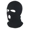 Pure Kleur Volgelaatsmasker 3 Gat Bivakmuts Knit Winter Ski Fietsen Masker Warmer Sjaal Outdoor Gezichtsmaskers Hot Sjaal