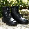 Swat Sneakers 사막 전술 군사 부츠 남성 특수 힘 균일 한 작업 안전 신발 육군 부팅 지퍼 전투 부츠 여성 201126