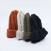 Beanie/Skull Caps Winter Women Hat 2022 Autumn Faux Fur Female Cap Sticked Beanie Girl Hats Woman Bonnet Femme Chunky Thick Stretchy Ha