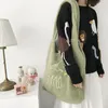 Menina Bonito sacos cordeiro como tecido bolsa de ombro bolsa de compras bolsa casual bolsa de livro grande bolsa nova moda mulheres inverno