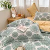 Bohemian Duvet Cover Bed Sheet Pillowcase Twin Queen Storlek 4PCS Vibrerande Boho Chic Floral Bedding Set Soft Lightweight Microfiber 201113