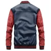 Men Leather Jacket Brand Embroidery Baseball PU Jackets Male Casual Luxury Winter Warm Fleece Pilot Bomber Jacket Coat 201127