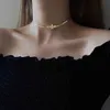 Klasik İzle Toka Şekli Titanyum Çelik Gerdanlık Kolye Kadın Kore Moda Takı Gotik Kız Seksi Klavikula Zinciri