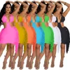 Kobiety Halter Neck Bez Rękawów Tassel Splicing Bodycon Midi Dress 2022 Party Club Sexy Night Party Cut Out Backless Dress