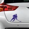 Reflective Sportsman Auto Styling Sticker Fashion Cool Hockey Waterproof Funny Vinyl Decals For Car Racing Helmet Notebook Gift Decoration Decal 12*19cm