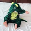 Automne et hiver enfants pyjamas mignons garçons et filles flanelle animal dinosaure onepiece7483388