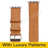 M Designer Watchbands Watch Strap 41mm 45mm 42mm 38mm 40mm 44mm Iwatch 1 2 3 4 5 6 7 Band Läderband Armband Mode Stripes