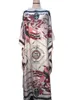Модное летнее сексуальное шелковое платье-кафтан с принтом, длинное платье в стиле бохо, полная длина, праздничный женский пляжный кафтан, африканские платья320e
