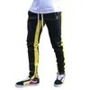 Rennende broek zipperzak gestreepte sport joggen mannen joggers sport panty broeken gym training mannen kleding