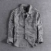 Herbst New Ground Young Plaid Langarm Außenhandel Single Herren Freizeithemd Plus Größe Hochwertige Bluse zum Verkauf L 201120