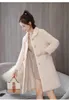 Trench d'hiver pour femmes coupe-vent manteau de laine femme simple boutonnage pardessus femme vêtements manteaux coupe-vent 201028