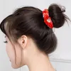 Kerst paardenstaarthouder Haar Sluitachtige elastische Santa -clausule Sneeuwvlok Haarbanden voor vrouwen Girl Ties Touwen Scrunchy Hair Accessoire By1613