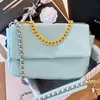 2021 Novo Produto Simple Moda Atmosfera Chain Flap Messenger Bolsa Com Full senso de Design Mulheres Fivela de Ouro Flap Bolsas De Couro Mochila