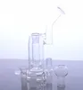 D020 Bubbler Bong mundgeblasener Glas Bubbler Perc Wasser Perkolator Rauchen Farbpfeife zwei Funktionen
