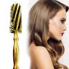 1 pc peigne à cheveux bouclés poils brosse à friser les cheveux rond en bois coiffure Curl Salon sqcGew