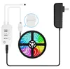 La última luz led bluetooth de tres botones con 5050RGB 12V tira de luz suave de música de bajo voltaje tira de luz de control de sonido bluetooth inteligente