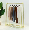 Clothes rack Children Furniture clothing store special display racks floor type iron shelf gold women's cloth hanging pole middle island shelfes