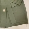 Gabardina con hebilla de Metal para mujer, diseño Original de alta calidad, abrigo largo, cinturón de punto, cárdigan, abrigo, chaqueta