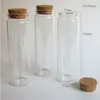 360 x 90 ml Clear glazen fles met hout Cork 3oz Stoppers Lege Corked Jar 90cc-container Zacht