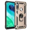 جراب هاتف Rugged Armor لهاتف Motolara Moto G8 Power Lite G Fast Power Stylus Metal Ring غطاء خلفي لهاتف Moto E7 Plus E6s E6 One Fusion