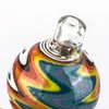 26MM Rainbow Pyrex Glass Bong Smoking Handmade Cover Carb Cap Bubble Ball Top Oil Rigs Portable Innovative Design Quartz Bowl Accessories