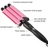 Profesjonalny Curling Żelazny Ceramiczne Potrójne Barrel Kurczowy Włosy Żelazka Fala Włosów Waver Styling Tools Styler Wand Wand